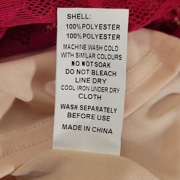 AVOCADO RED LACE &TAN WOMEN"S TOP - Picture 12 of 14